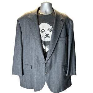 Branford & Taylor Collection Gray Pinstripe Wool Sports Coat Size 50R